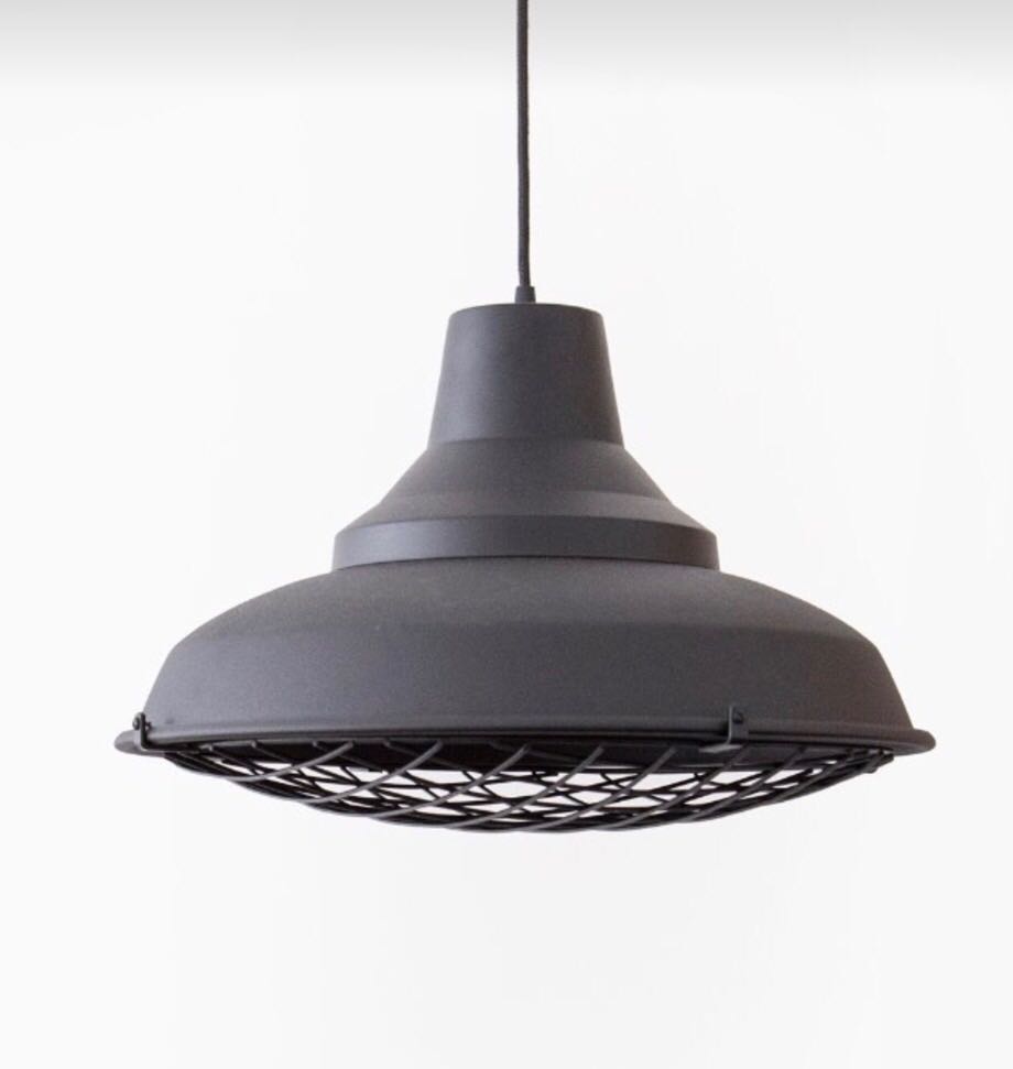 Lámpara colgante industrial Grid color negro - Boutique de Luz
