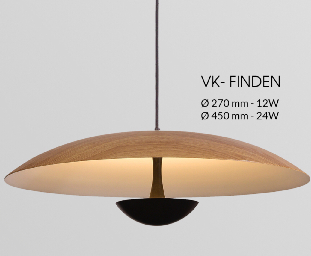 Luminaria led decorativa Finden en simil madera (Diámetro 27cm)