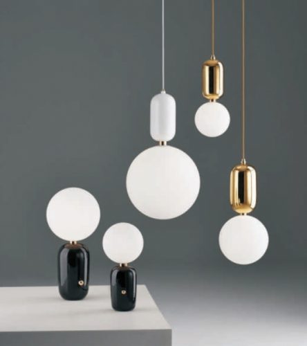 Lámpara colgante de 3 luces Hera con tulipa de vidrio opal - Boutique