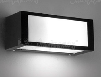 Aplique de luz de exterior con iluminación frontal y lateral apto led