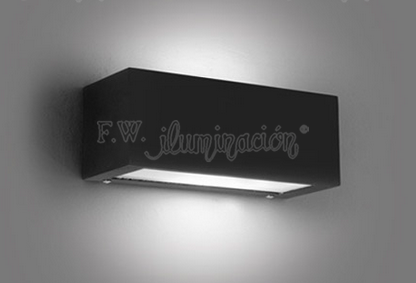 Aplique De Pared Bidireccional Exterior Aluminio Con Luz Led