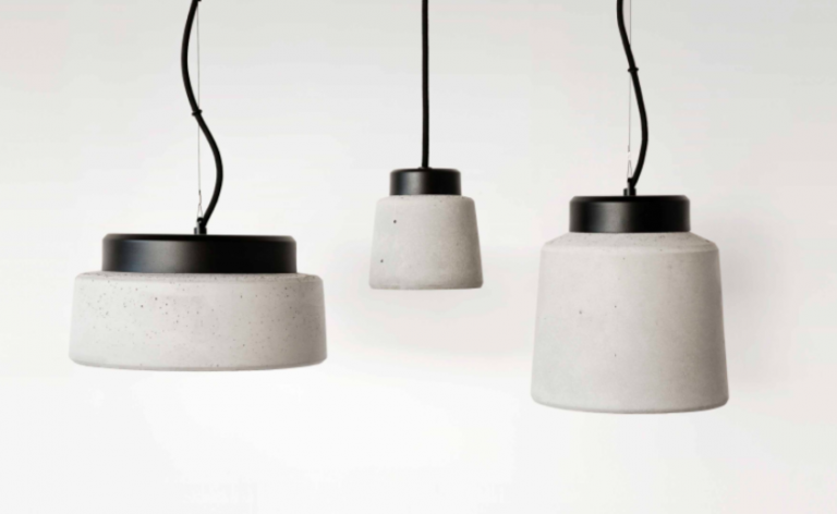 Aplique de pared con enchufe fabricado en cemento Ciment-120mm