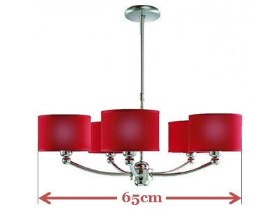 Araña de techo de 5 brazos New (platil o niquel) - Boutique de Luz