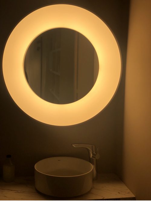 Espejo circular con luz Bagel (Diámetro: 45cm) - Boutique de Luz