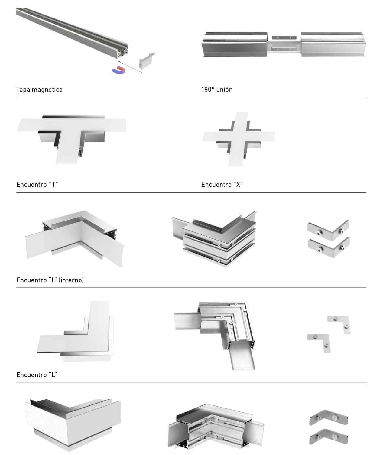 Luminaria led lineal de empotrar en pared o techo Linear (varios