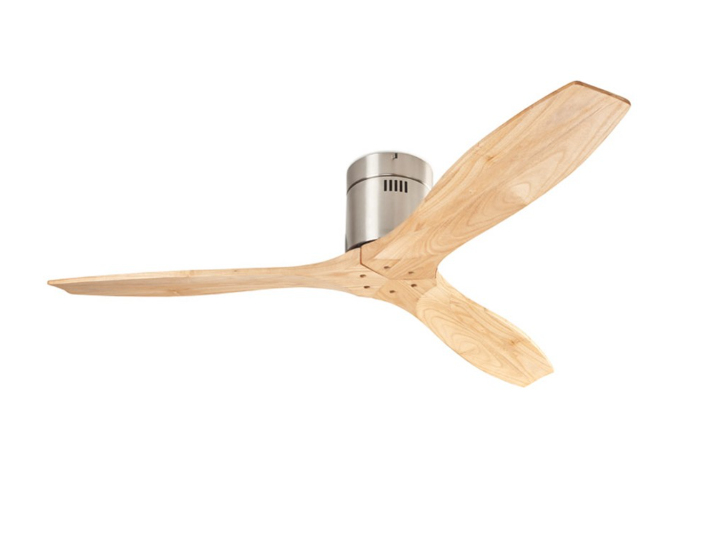 Ventilador de techo Stem con palas de madera maciza y control remoto  (madera clara) - Boutique de Luz