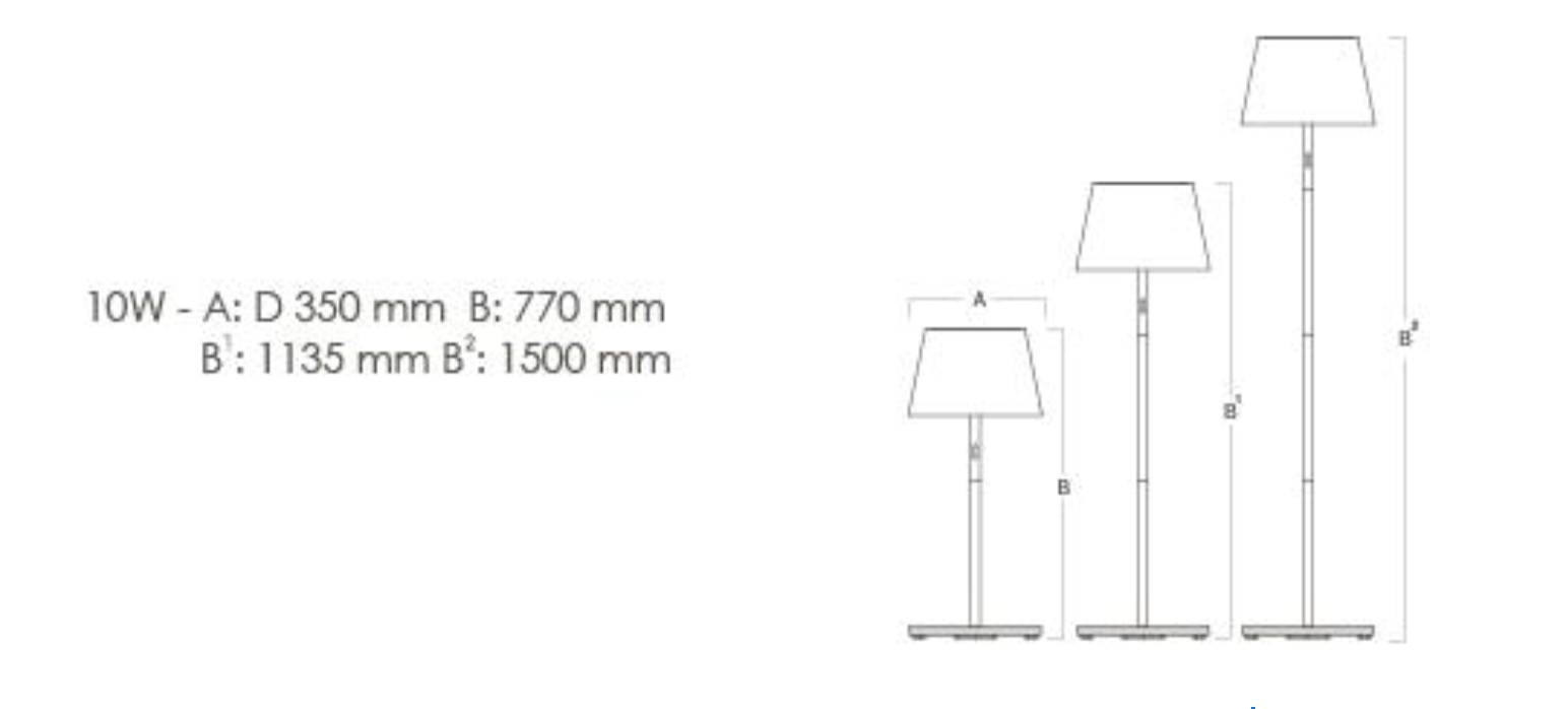 Lámpara de pie inalámbrica de exterior Hermes (varios colores) - Boutique  de Luz